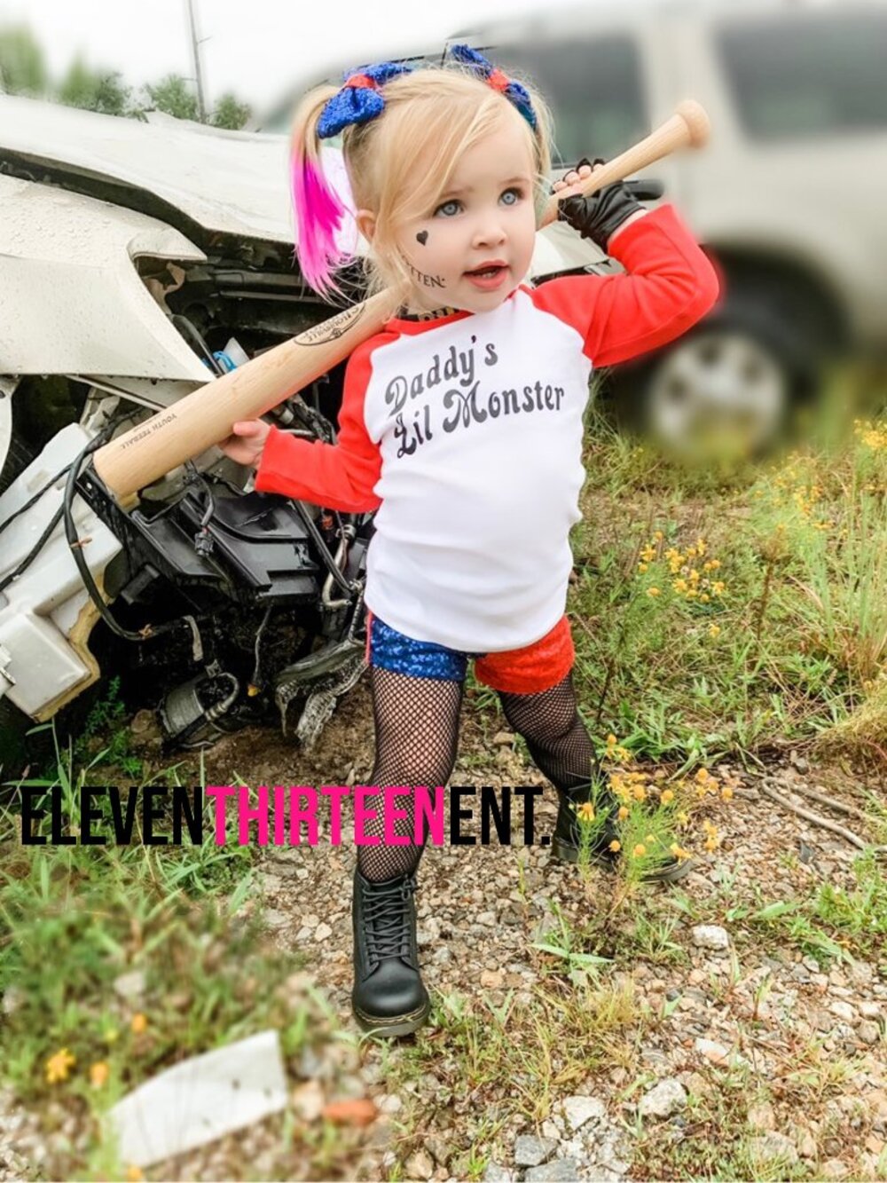 Harley Quinn Halloween Costume For Toddler Girls Outfit - Picture 2 of 7
